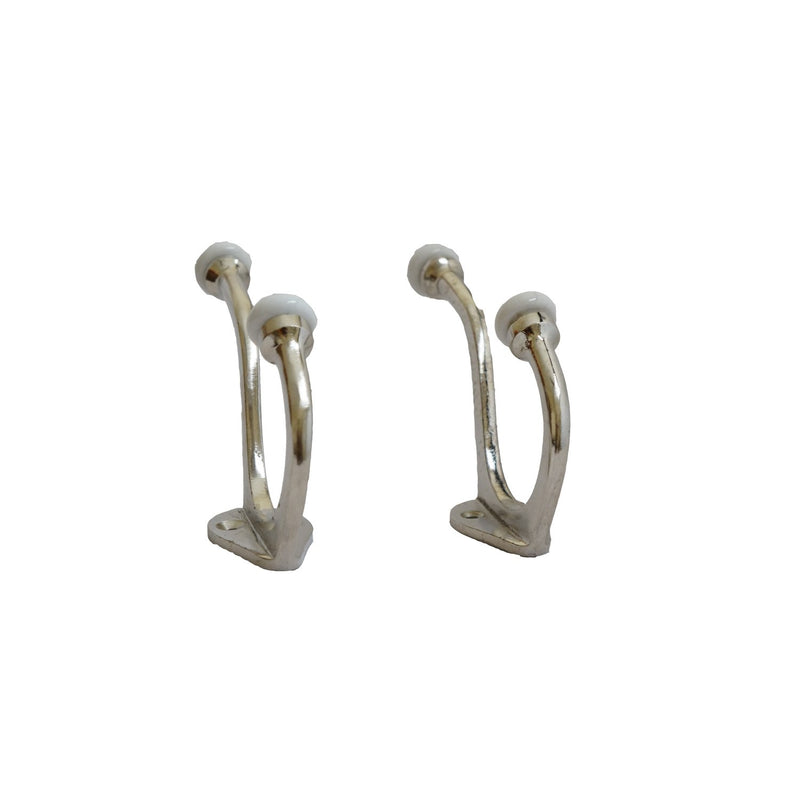 NewNest Australia - Set of 2 bachau Metal Hooks Over The Door Hook Rack 2 Knobbed Hooks and Stainless Steel Organizer by Perilla Home 0.246kg 