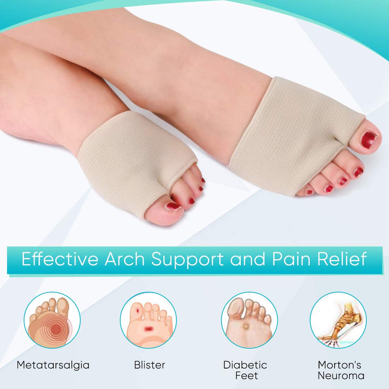 Haofy Metatarsal Pad Forefoot Pads Foot Pads, Bunion Cushion Soft Foot Pads Metatarsal Pads for Morton Neuroma Forefoot Pain Relief Blisters, 1 Pair Metatarsal Pads Metatarsal Cushioning Pads Skin Color - NewNest Australia