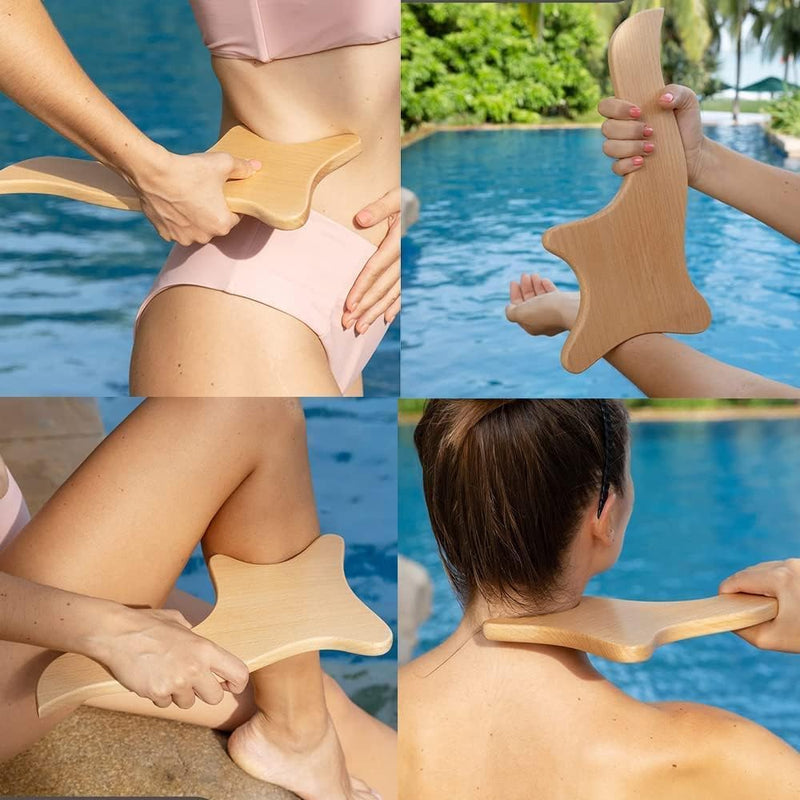 Massage Paddle For Maderotherapy And Lymphatic Drainage, Gua Sha Lymphatic Drainage Massager Made Of Wood, Lymphatic Drainage Device, Massage Wood, Made Of Oiled Beech Wood - NewNest Australia