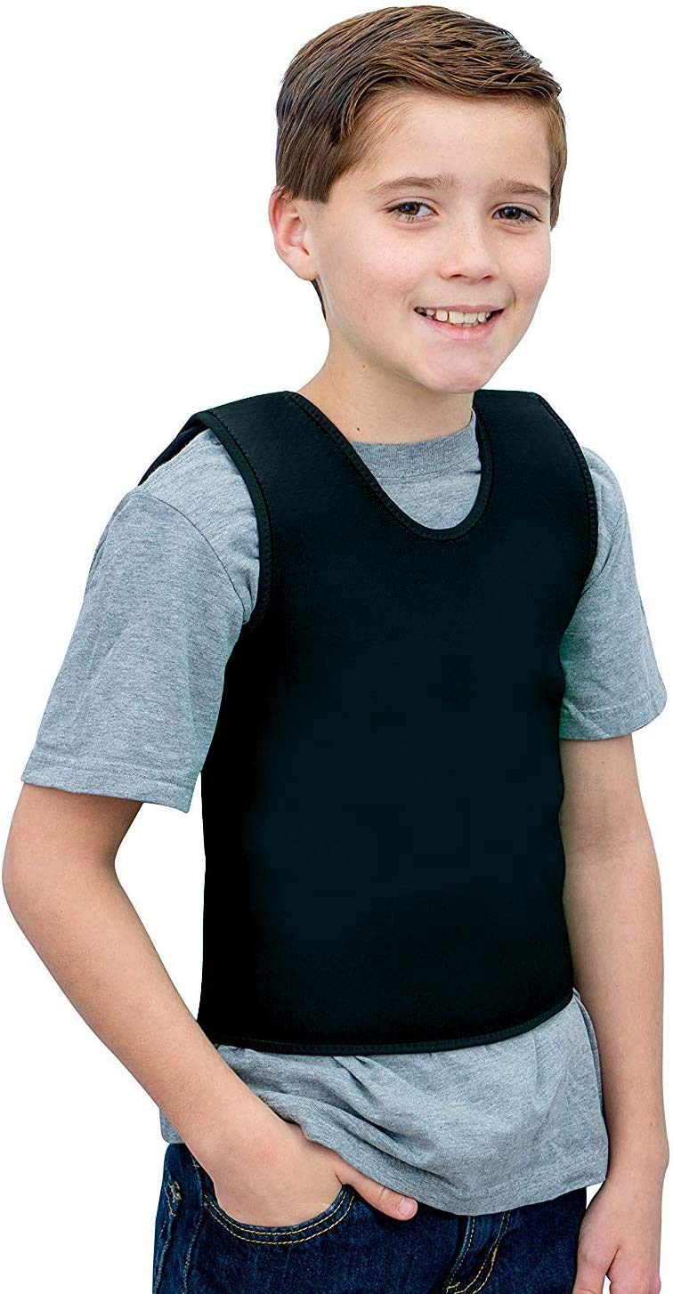 Special Supplies Sensory Compression Vest Deep Pressure Comfort for Autism, Hyperactivity, Mood Processing Disorders, Breathable, Form-Fitting, Kids and Adults (Black, X-Small 14x24 inches) Black X-Small (Pack of 1) - NewNest Australia