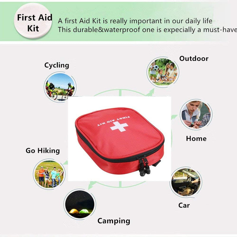 Aranticy First Aid Kit, 2 Pieces Empty First Aid Case Nylon First Aid Pouch Bag Waterproof Emergency Bag Medical Bag Small Compact Perfect For Home Car Camping Travel Outdoors - NewNest Australia