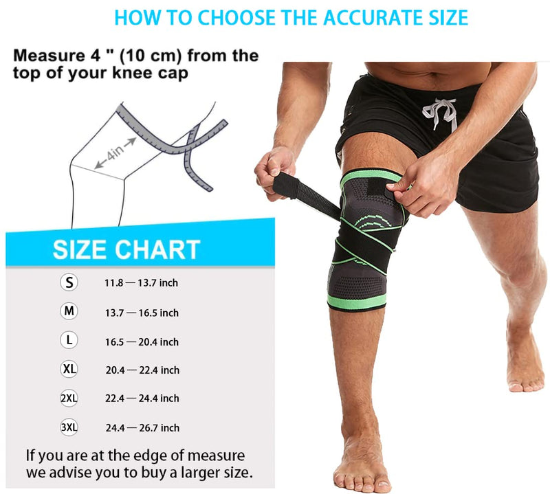 Nucamper Knee Brace For Arthritis Pain Adjustable Compression Sleeve For Men Women Pain Relief Knee Support For Injury Recovery Meniscus Tear Running Sports Training - NewNest Australia