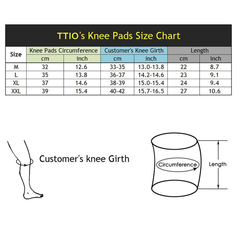 TTIO Knee Pads- Breathable Soft Lightweight Knee Padded for Skiing Skating Snowboarding Unisex Small - NewNest Australia