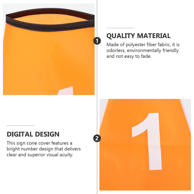 Toyvian 10Pcs Number Soccer Cone Collars Training Cones Cover Agility Training Sports Cone Cover for Sports Soccer Training Disc Sleeve - NewNest Australia