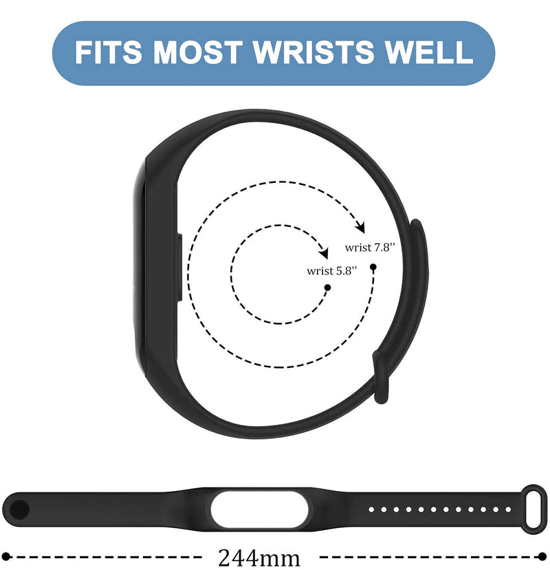 20 Pieces Strap Replacement Compatible with Xiaomi Mi Band 4 / Xiaomi Mi Band 3, Bands for Xiaomi Mi Band 4 Bracelet Wristbands Accessories Silicone for Mi Fit 3 Straps (20 Colors) - NewNest Australia