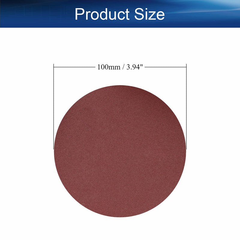 Auniwaig 50PCS 240 Grit 4 Inch 100mm Dia Hook and Loop Sanding Disc No Hole Orbital Sandpaper with Tack Cloth,Aluminum Oxide Round Flocking Sandpaper - NewNest Australia