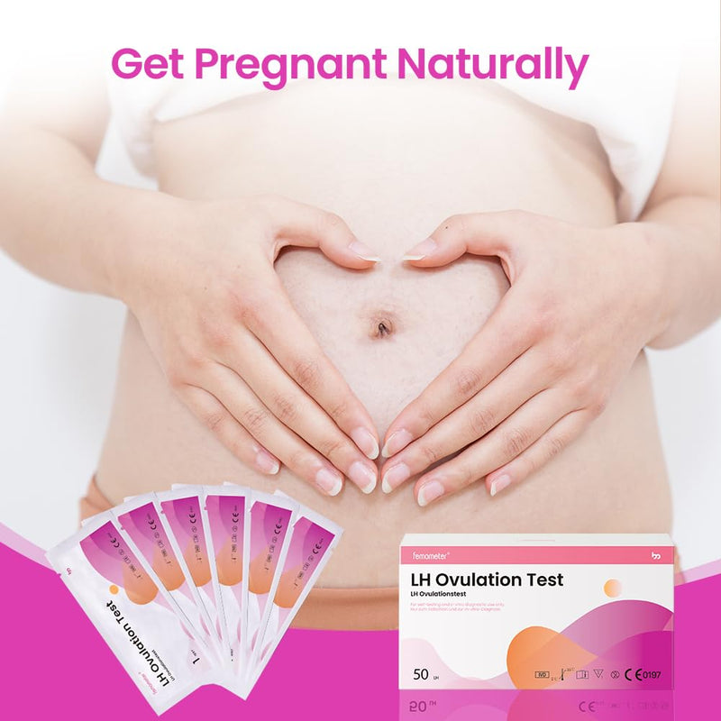 Femometer 50 ovulation tests 25 miu/ml, sensitive fertility prediction test strips - NewNest Australia