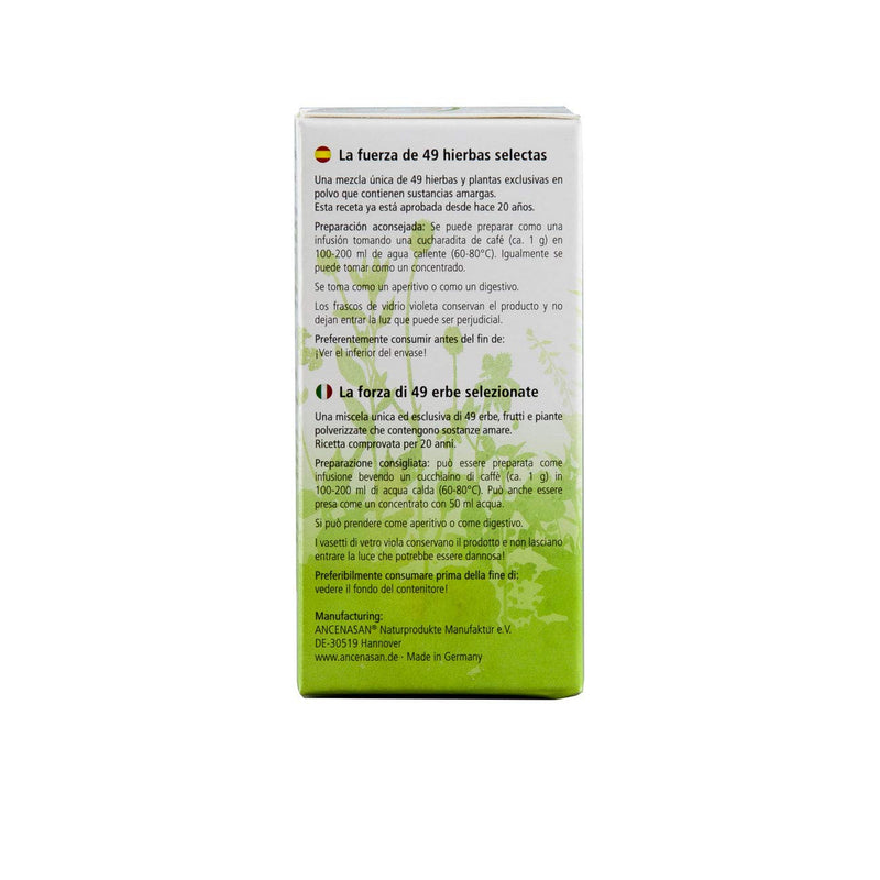 ANCENASAN® herbal 120g - The POWER of 49 bitter herbs and spices - bitter substances without alcohol - gluten-free, vegan, 100% natural - NewNest Australia