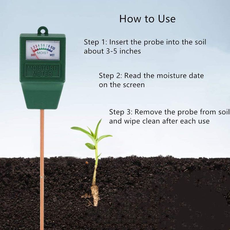 Censinda Soil Moisture Meter，Garden Moisture Sensor Hygrometer Soil Water Monitor for Farm/Lawn/Indoor/Outdoor Plants - NewNest Australia