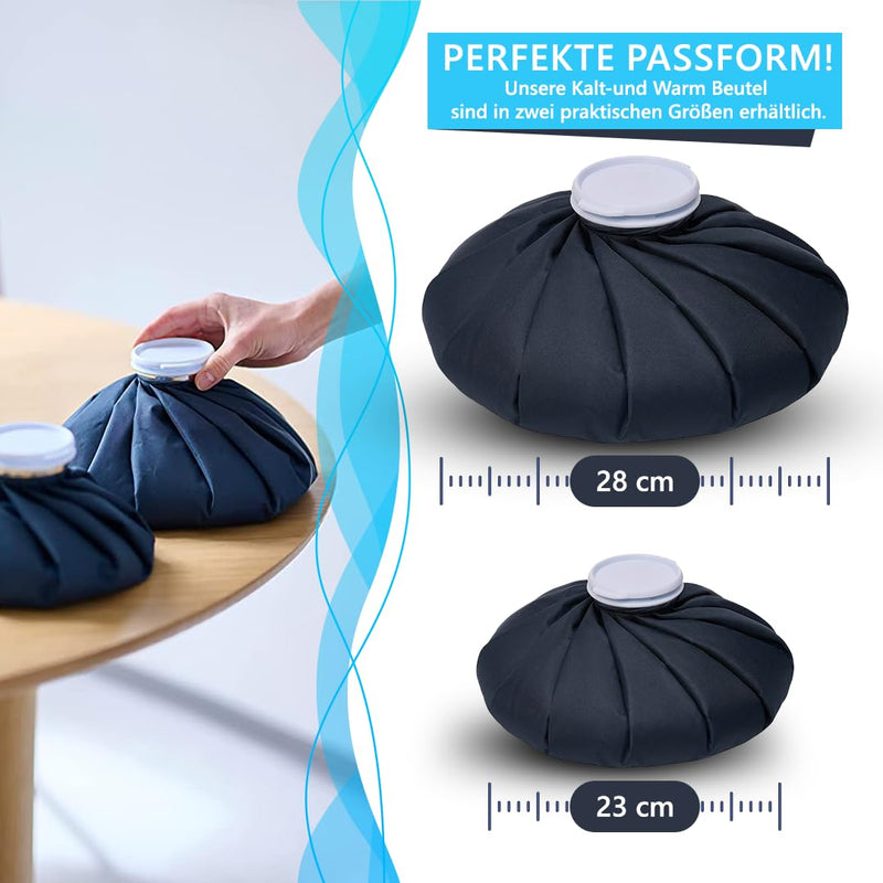 Iea Medical Cold And Warm Bag Set, 2 Sizes, Hot And Cold, Heat Bag, Ice Pack For Cold Therapy, Cooling Pad, Hot Water Bottle, Cooling Pads, Reusable, 23 Cm & 28 Cm Diameter, Blue - NewNest Australia