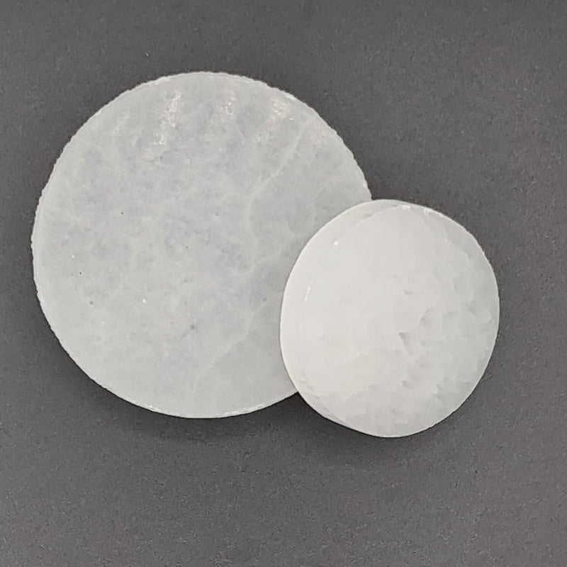 LANDSTER Selenite Charging Plate Charging Disc Crystal Charging Plate Selenite Plate Disc Selenite Round Plate Healing Gemstone Cleaning Decoration Home Decor 15 cm - NewNest Australia