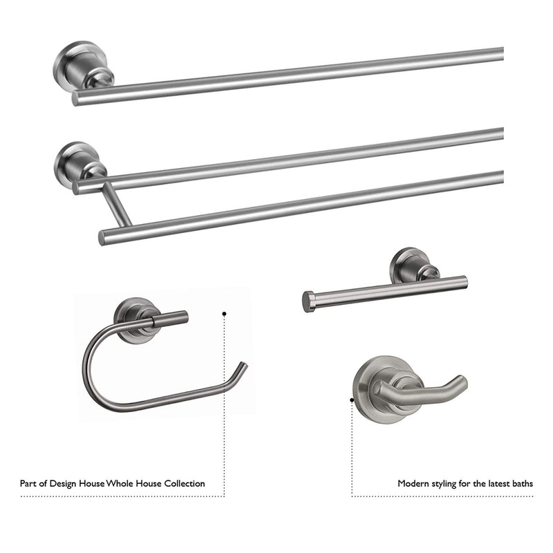 Design House 560383 Geneva Toilet Paper Holder, Satin Nickel - NewNest Australia