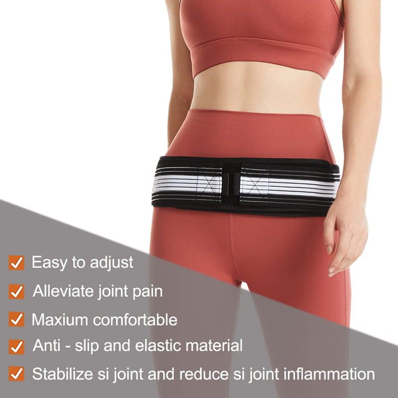 SI Joint Hip Sacroiliac Belt for Women and Men- Alleviates Sciatic, Pelvic, Lower Back, Leg and Sacral Nerve Pain Caused by Si Joint Dysfunction- Breathable Anti-Slip-Stabilizing Compression - NewNest Australia