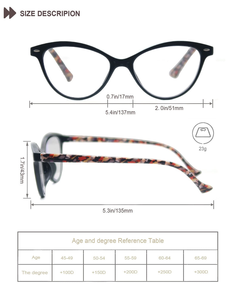 HEEYYOK Reading Glasses for Women Cateye ladies Readers,Beautiful Colors Ladies Cat Eye Womens Reading Glasses Flexible Spring Hinge Lightweigth Well Wear Look Younger +0.50 4 Pack Mix Color - NewNest Australia