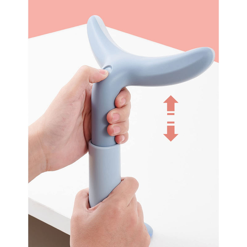Asixxsix Sitting Posture Corrector, Height Adjustable T-Shaped Child Upper Back Support Students Privacy Screen Desk Posture Corrector Keep Spine Straight (Blue) - NewNest Australia