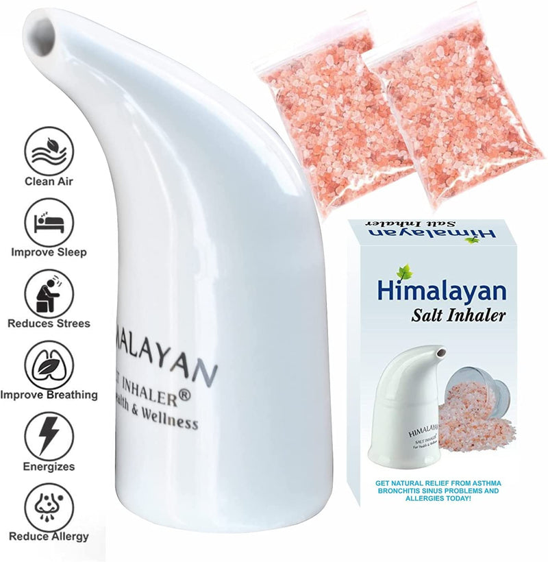 Salt Inhaler Manual Easy Saltpipe The Salt Therapy Inhalators for Allergy and Asthma - Original Himalayan Salt Ceramic Filled Pipe with 100% Pure Himalaya Rock Salt. (Salt Inhaler) - NewNest Australia