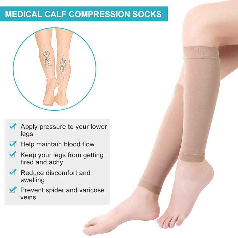 Medical compression stockings class 2, support stockings, medical calf compression cuffs without foot, thrombosis stockings with gradient compression 2030 mmHg, for varicose veins, promoting blood circulation - NewNest Australia