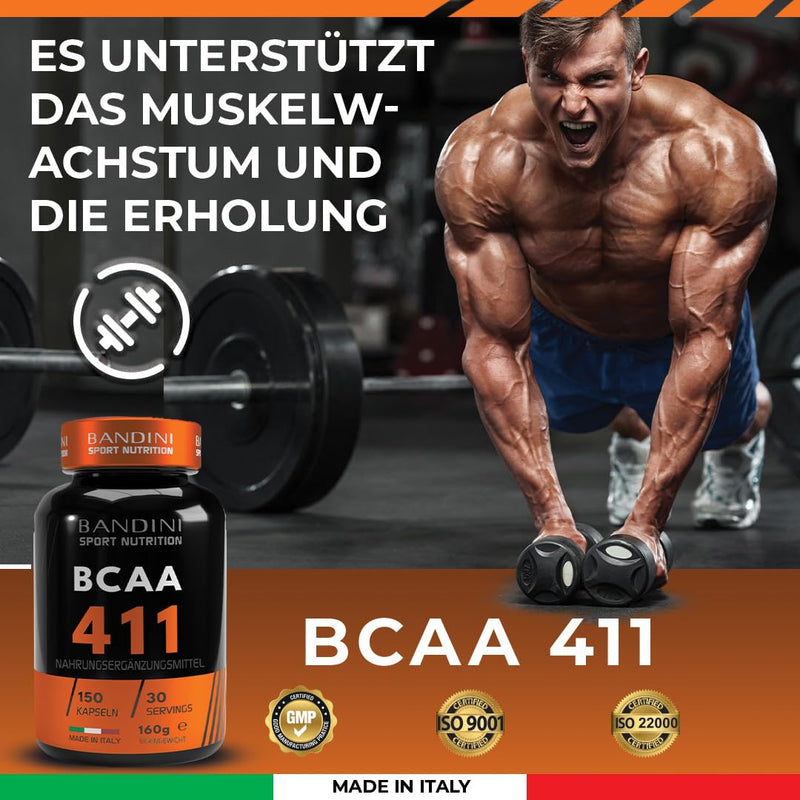 Bandini Bcaa 4.1.1 150 Tablets, Branched Chain Amino Acids Bcaa 4.1.1, L-Leucine, L-Isoleucine, L-Valine With Vitamin B1 And B6, Dietary Supplement Before And After Training - NewNest Australia