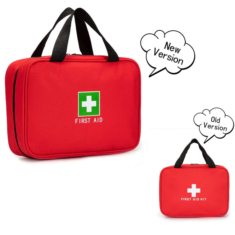 Jipemtra Red First Aid Bag Empty Travel Rescue Pouch First Responder Storage Compact Survival Medicine Bag for Car Home Office Kitchen Sport Outdoors (Red) - NewNest Australia