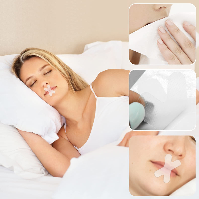 120Pcs Sleep Mouth Tape for Sleeping, Sleep Strips Mouth Tape for Snoring Nasal Breathing, Sleep Tape Anti Mouth Breathing Tape for Better Nose Breathing Snoring Relief, Less Snoring Devices - NewNest Australia