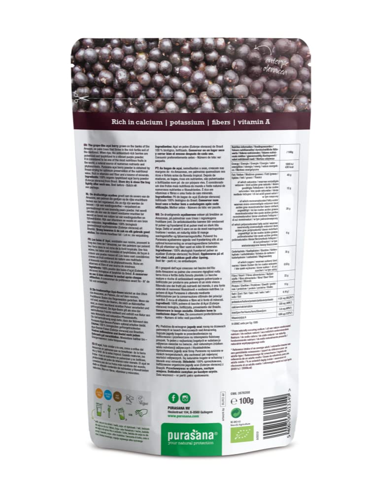 Purasana Acai Powder ORGANIC 100g - NewNest Australia