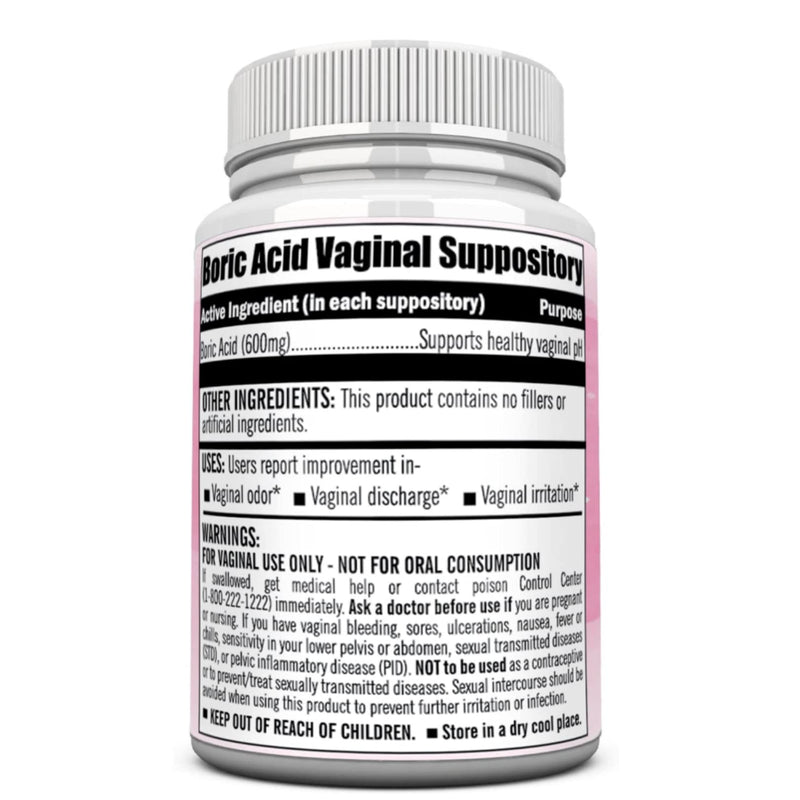 Boric Acid Vaginal Suppositories - 30 Count, 600mg - 100% Pure Made in USA - Boricfem Support Vaginal Health (One) - NewNest Australia