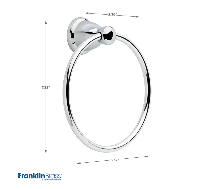 Franklin Brass Kinla Towel Ring, Polished Chrome, Bathroom Accessories, KIN46-PC-1 - NewNest Australia