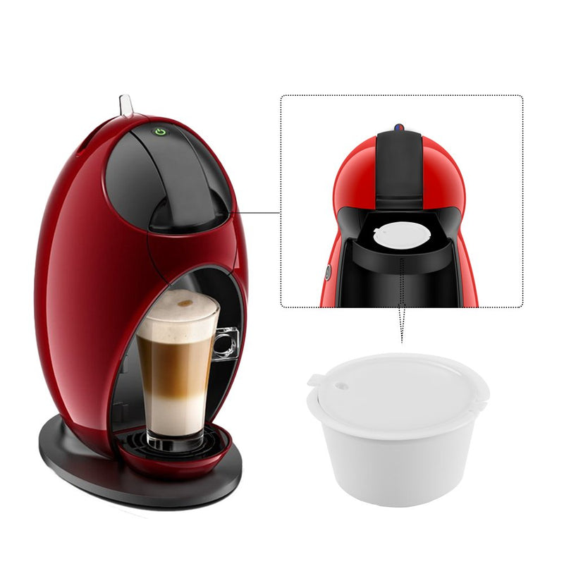 FreeLeben Refillable Coffee Capsules Pods, 3Pcs Reusable Universal Dolce Gusto Machine Coffee Filter BPA Free, with Spoon and Brush - NewNest Australia