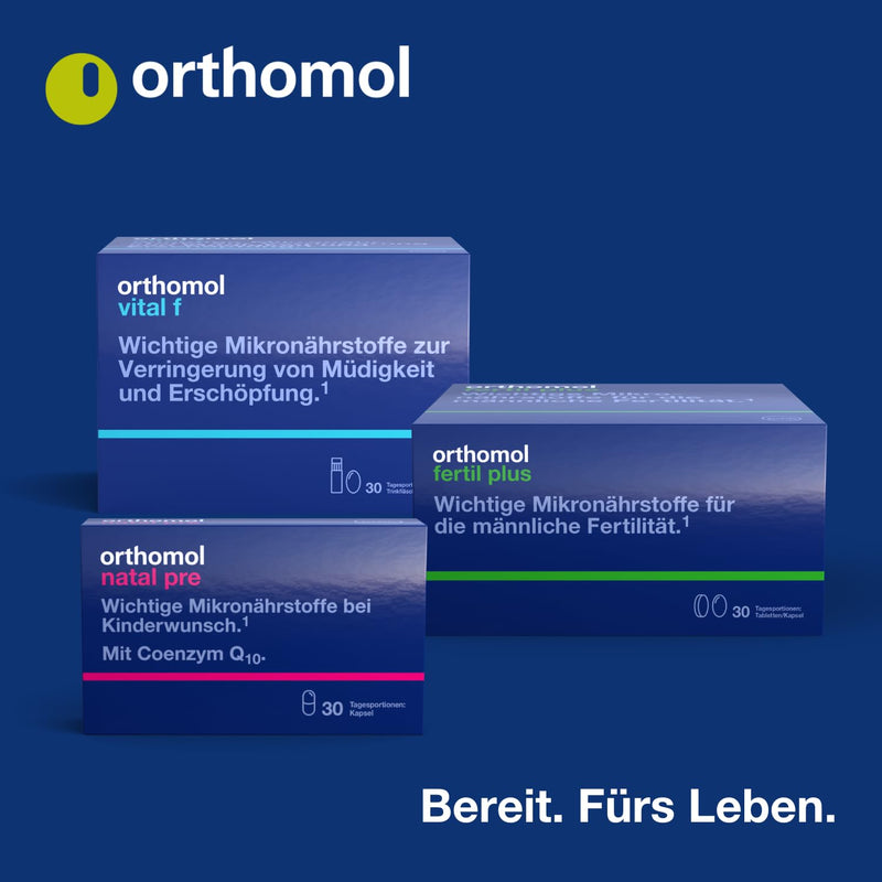 Orthomol Natal - micronutrients for pregnancy and breastfeeding - with folic acid, other vitamins and zinc - granules/capsules of 30 x daily portions - NewNest Australia
