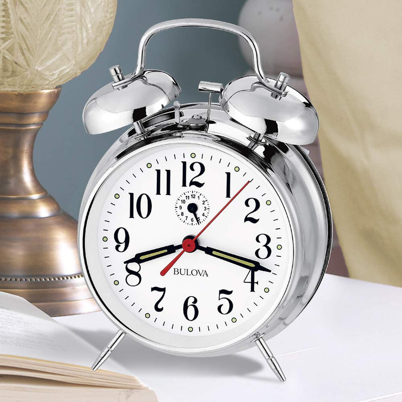 NewNest Australia - Bulova B8127 Bellman II Alarm Clock, Chrome 