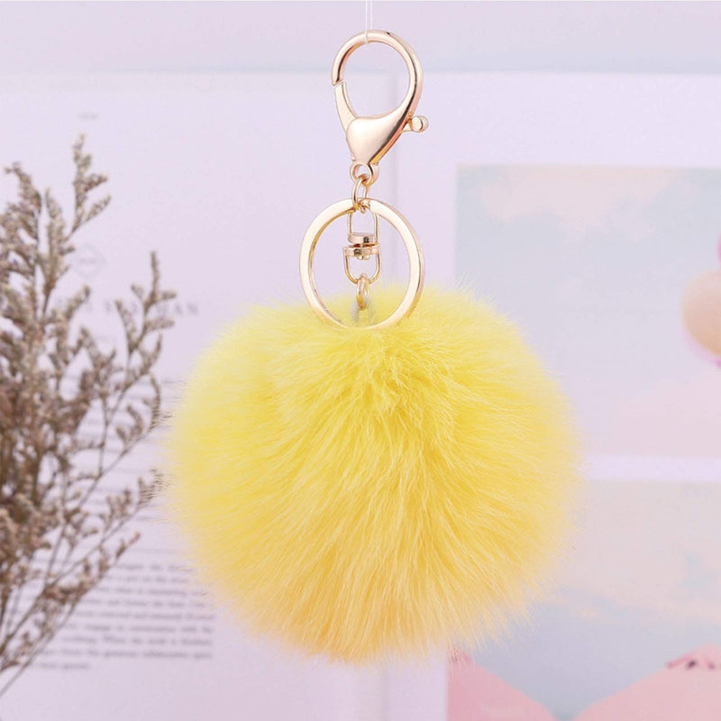 48pcs 3.9 Inch DIY Faux Fox Fur Fluffy Pompom Ball- Faux Fox Fur Pompoms with Elastic Loop Removable Knitting Hat Accessories for Hats Shoes Scarves Gloves Bags Keychains (24 Colors) 24 Colors-48pcs - NewNest Australia