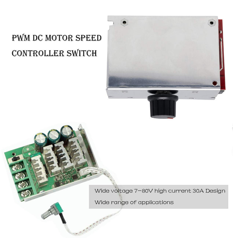 7-80V PWM DC Motor Speed Controller Switch 30A,Motor Speed Control Regulator - NewNest Australia