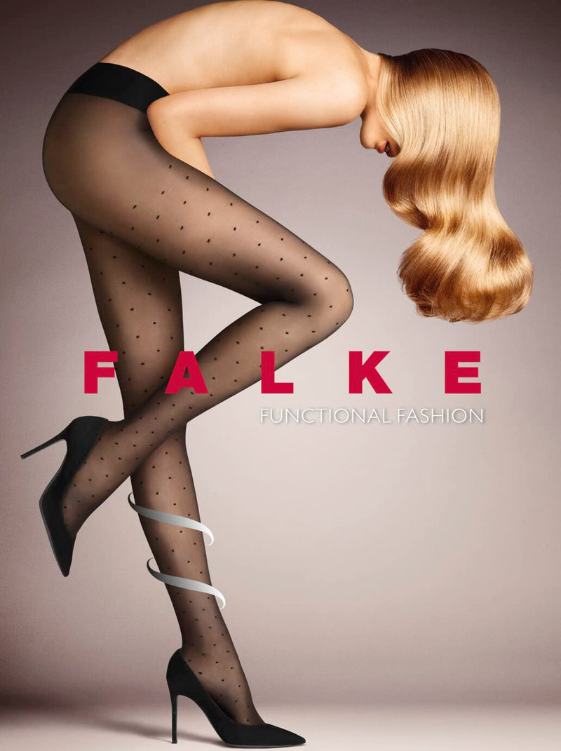 Falke Women'S Dot Vitalize 20 Den Tights Transparent Compression Pressure-Free Comfort Waistband For Short Trips And Long Sitting Dotted Fine Soft Material 1 Piece - NewNest Australia