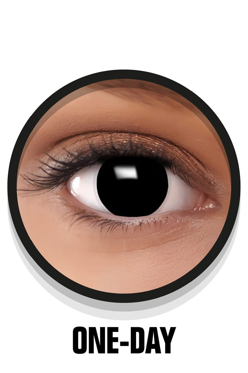 FXCONTACTS colored contact lenses Halloween black, 2 pieces (1 pair), without prescription HEXE - NewNest Australia