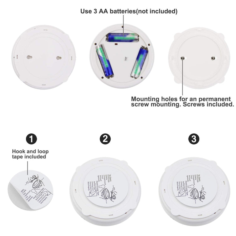LUXSWAY Wirelss LED Spotlights| Battery Art Lights with 2Remote| Dimmable Accent Lights| Display Picture Lights with Rotatable Head| Stick On Wall Lights for Poster Dartboard Artwork-2Pack - NewNest Australia