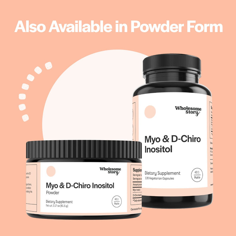 Myo-Inositol & D-Chiro Inositol Blend | 30-Day Supply | Most Beneficial 40:1 Ratio | Hormonal Balance & Healthy Ovarian Function Support for Women | Vitamin B8 | Made in USA (120 Capsules) 120 Count (Pack of 1) - NewNest Australia