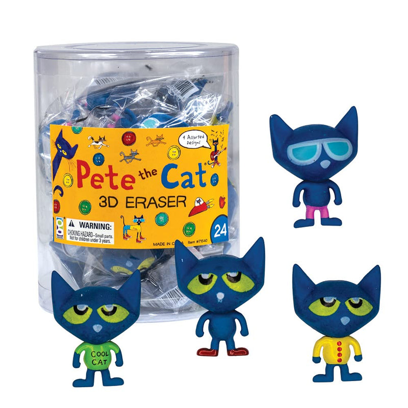 Raymond Geddes Pete the Cat 3D Eraser (Tub of 24) - NewNest Australia