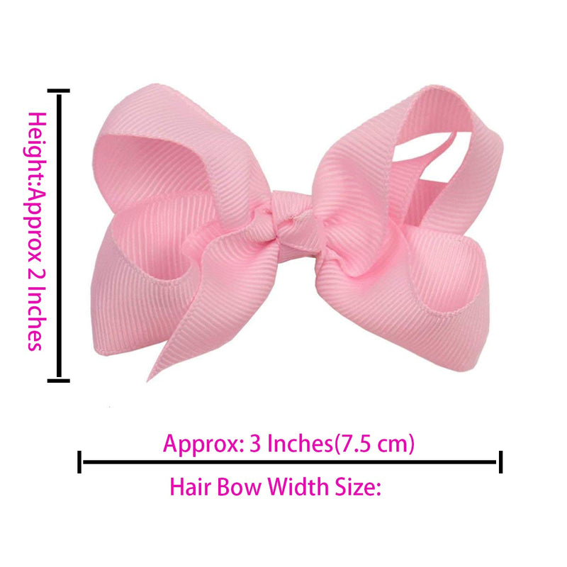 40Pieces Boutique Grosgrain Ribbon Pinwheel 3" Hair Bows Alligator Clips For Babies Toddlers Teens Gifts In Pairs - NewNest Australia