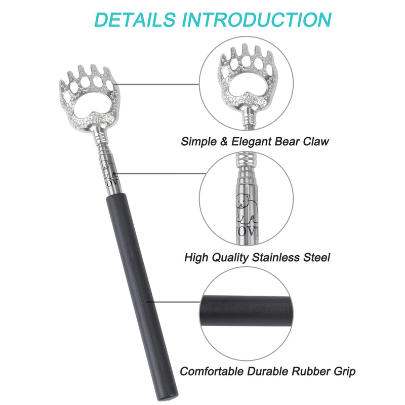 WOVTE Bear Claw Black Telescopic Back Scratcher - NewNest Australia