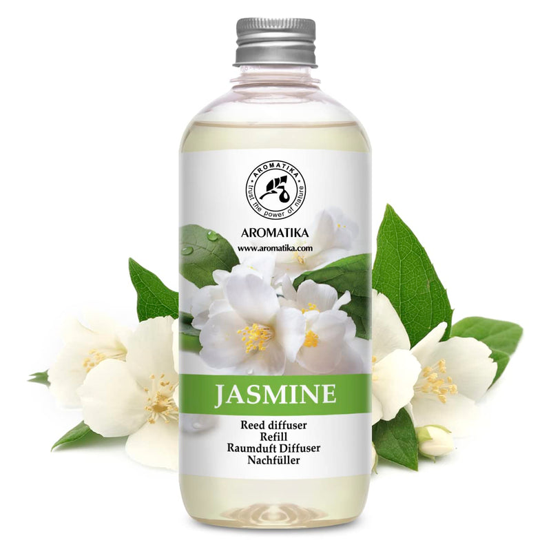 Room Fragrance Refill Bottle Jasmine 500 Ml ‚ Refill With Natural Pure Essential Jasmine Oil ‚ Intensive & Long-Lasting Aroma Natural ‚ Aromatise Indoor Air For Room - NewNest Australia