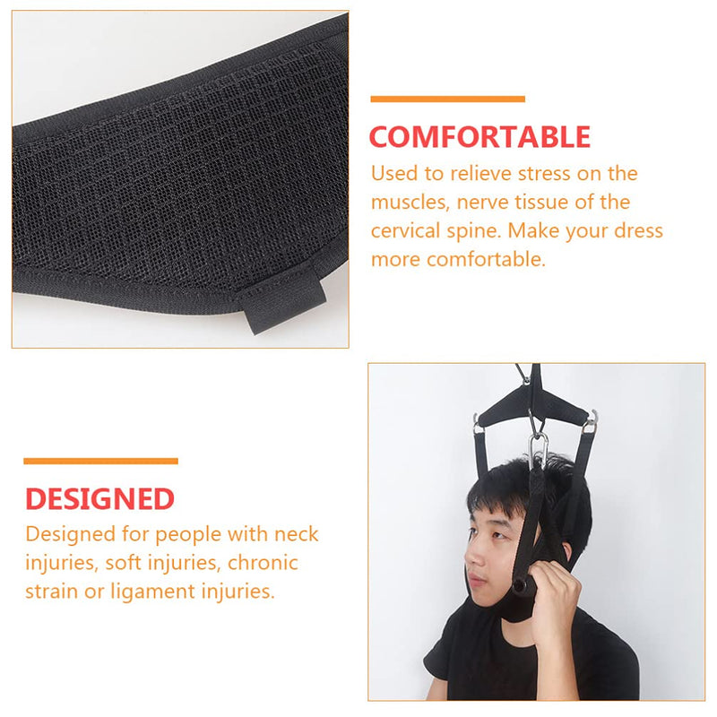iplusmile Neck Back Traction Hammock Cervical Neck Traction Device Over Door Portable Neck Stretcher Hammock for Neck Pain Relief Physical Aids for Neck Spinal Decompression - NewNest Australia