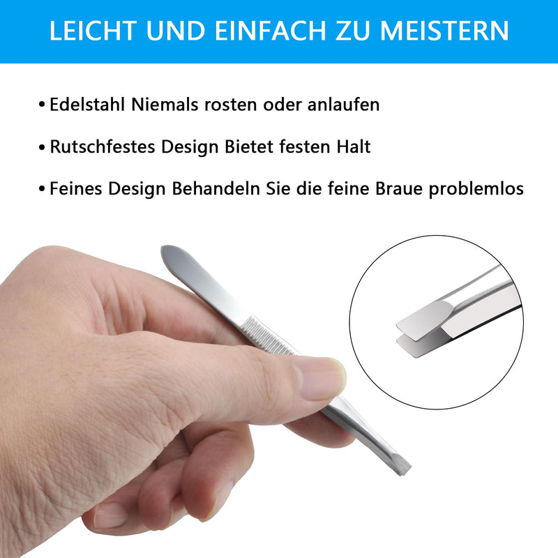 Professional Tweezers Set, 3-Piece Tweezers Splitter Tweezers Eyebrow Tweezers Medical Eyebrow Plucking Professional Tweezers Set Precision Tweezers Set Face Care For Plucking Eyebrows - NewNest Australia