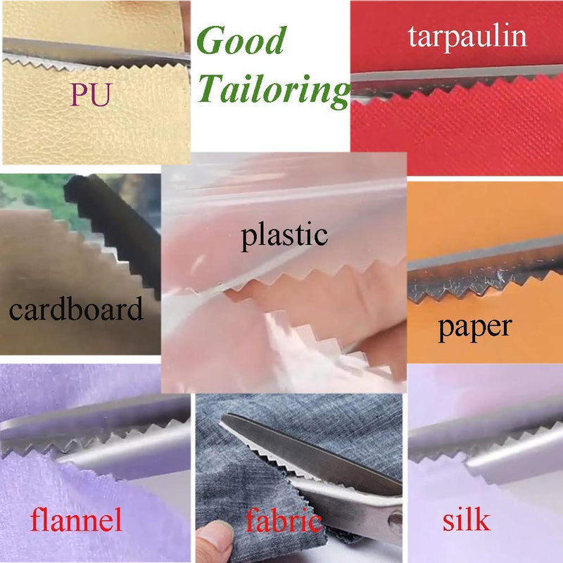 JISTL Green Pinking Shears Comfort Grips Professional Dressmaking Pinking Shears Crafts Zig Zag Cut Scissors Sewing Scissors,Professional Handheld Dressmaking - NewNest Australia