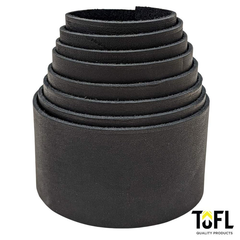 TOFL Leather Strip 2 Inches Wide and 72 Inches Long and 1/8 inch (4-5 oz) Thick (Black, 2" Wide 72" Long) Black - NewNest Australia
