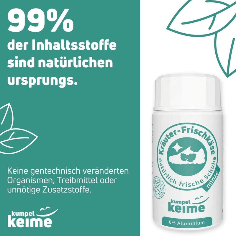Shoe Deodorant Herbal Cream Cheese Mint - The Microbiological Shoe Powder Against Foot Odor - Freshness For Work Shoes, Safety Shoes, Sports Shoes & More - 6 Months Neutral Shoe Climate - NewNest Australia
