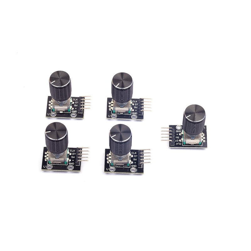Cylewet 5Pcs KY-040 Rotary Encoder Module with 15×16.5 mm with Knob Cap for Arduino (Pack of 5) CYT1062 - NewNest Australia