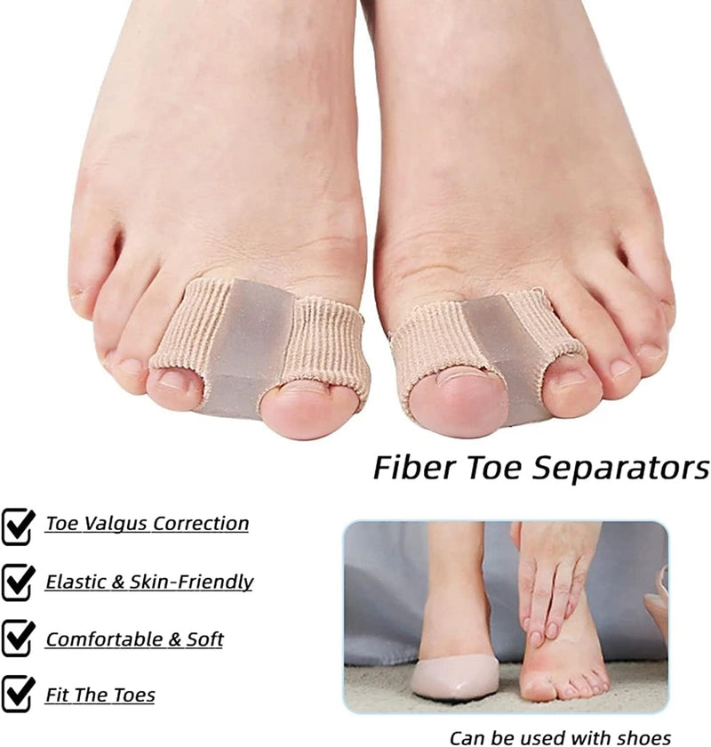 Pack of 2 toe separators bunion for hallux valgus correction with 2 foot straps, gel toe spacer for bunion pain and overlapping toes hammer toe - NewNest Australia