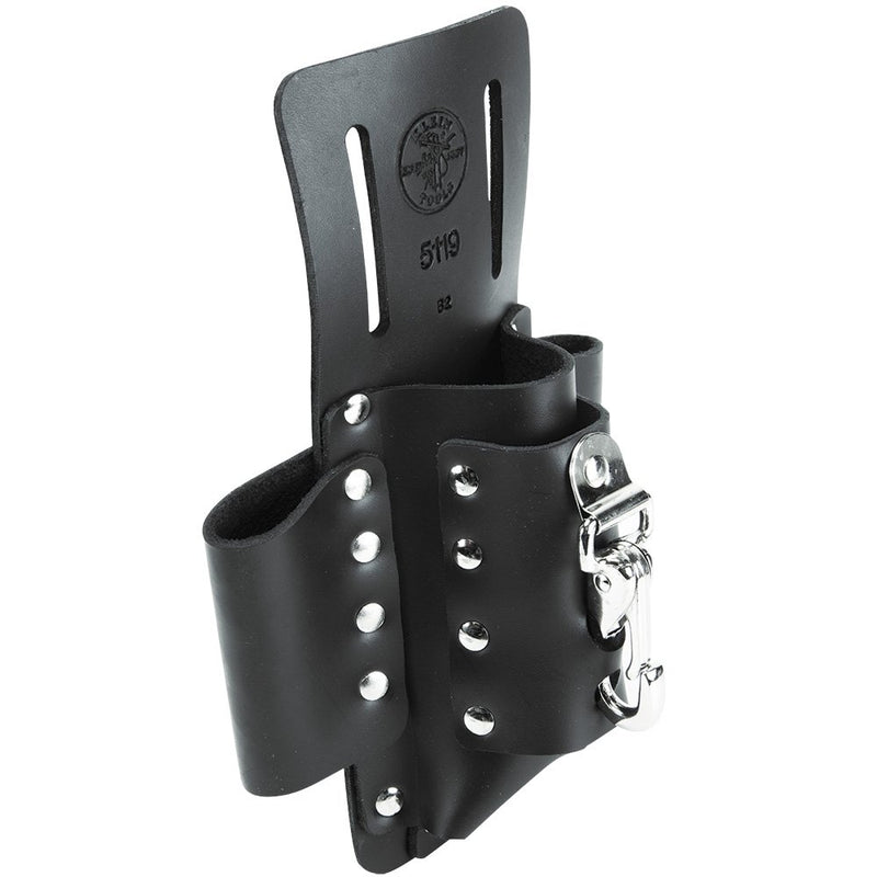 Klein Tools 5119 Tool Pouch, Multi Tool Holder with 4 Pockets and Knife Holder is Great for Electrician Gifts 4-Pocket Leather - NewNest Australia