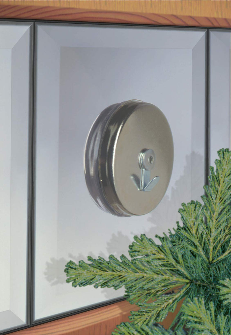 Master Magnetics 07254 Magnetic Hook with Decor Hook Chrome Plate, 2.63" Diameter, 0.750" Thick, Silver - NewNest Australia