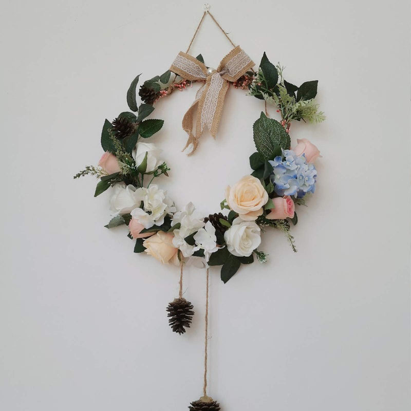 2 Pack 14 Inch Large Metal Floral Hoop Wreath Macrame Gold Hoop Rings for Making Wedding Wreath Decor and DIY Dream Catcher Wall Hanging Crafts - NewNest Australia